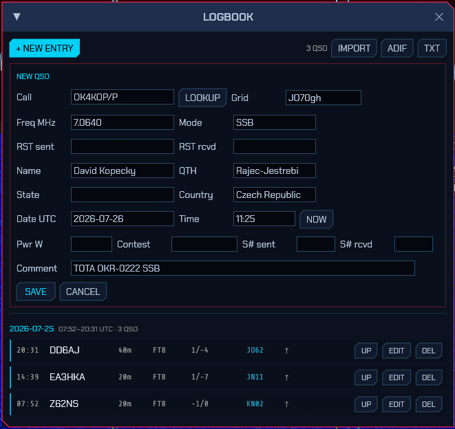 The logbook