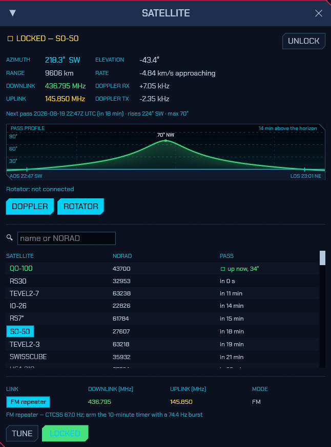 Satellite mode window